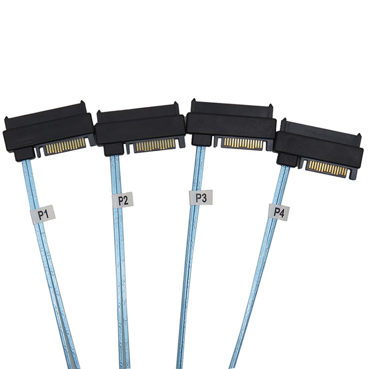 1m SFF-8482 Connectors With SATA Power 1m YIWENTEC Mini SAS 36 SFF-8087 to 4