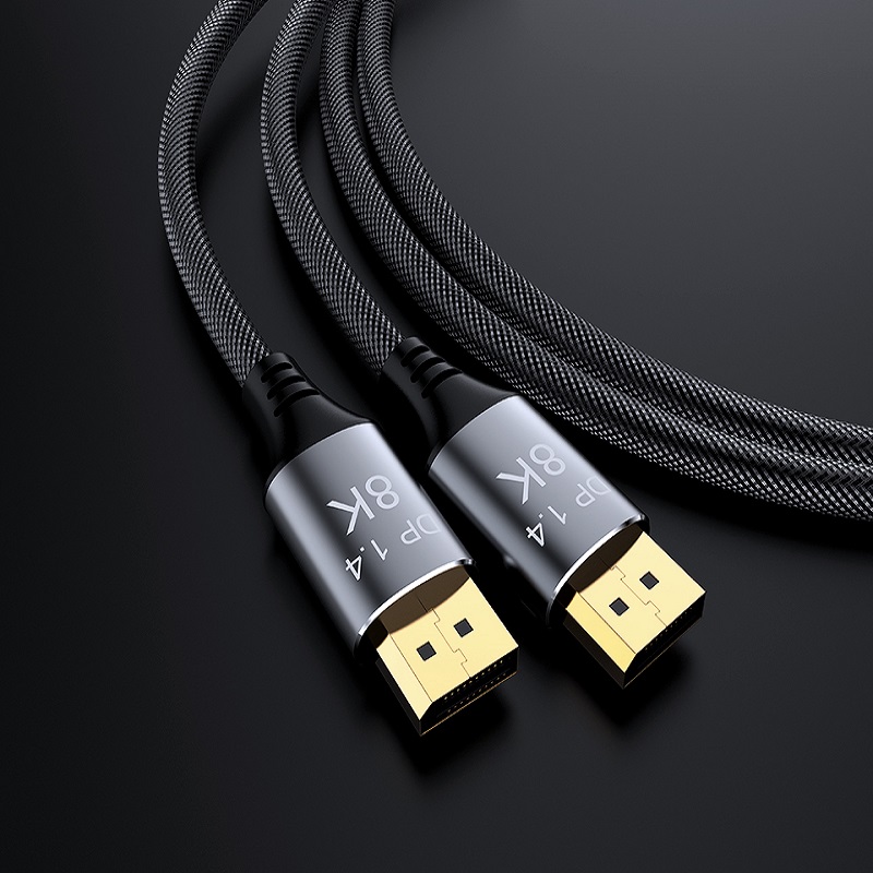 YIWENTEC Câble de cuivre Ultra HD 8 K 4K DisplayPort DP 1.4 8 K @ 60 Hz 4 K @ 144 Hz Haute Vitesse 32,4 Gbps HDCP 3D Slim et Flexible DP Câble DP vers DP 0,5 m 8K 