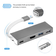 YIWENTEC usb c hub thunderbolt 3 dock station usb3.1 type-c to hdmi 4k cable Adapter For macbook pro 2017 2016 2015 12" DELL XPS ASUS D0406