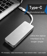 YIWENTEC thunderbolt3 dock USB C HUB USB3.1 type c to hdmi ethernet adapter tf sd card reader cable For macbook pro2017dell xps D0302