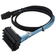 YIWENTEC sas sata cable Internal SFF8087 Mini SAS 36pin Male W/Latch To SATA 7Pin Female (X4) Forward Breakout Cable 1M G0501