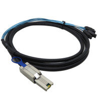  YIWENTEC Mini SAS 26P SFF 8088 Male to 4 SATA 7pin Female 1M 3.3FTCable with Latch,Mini SAS Host/Controller to 4 SATA Target/Backplane G0204-1m