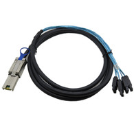 YIWENTEC Mini SAS 26P SFF 8088 Male to 4 SATA 7Pin Female 2m 6.6FT Cable with Latch,Mini SAS Host/Controller to 4 SATA Target/Backplane G0205-2m 