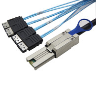 YIWENTEC SFF-8088 to eSATA 7Pin Mini-SAS 26P to 4 ESATA External Hard Disk Driver Cable 1M G0206