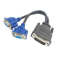 YIWENTEC  DMS 59 Pin Male to 2 VGA Female Dual Monitors  Extension Cable Adapter for LHF Graphics Card (DMS 59 pin Dual vga) D0507 