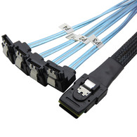  YIWENTEC Mini SAS 36P SFF-8087 to 4 SATA 7Pin 90 degrees target Hard Disk Data Cable (0.5m)H0304