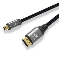 YIWENTEC  Mini DP to DisplayPort Cable 8K(7680X4320)@60Hz 4K@144Hz DisplayPort 1.4 Bi-Directional Transmission DisplayPort to Mini DisplayPort 8K Cable B03058K