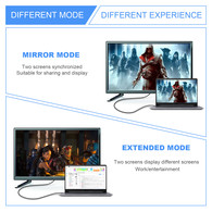 YIWENTEC USB C to DisplayPort 1.4 8K Cable with USB-C PD 8K@60Hz 4K@144Hz Converter Thunderbolt 3 to DisplayPort Adapter D0301