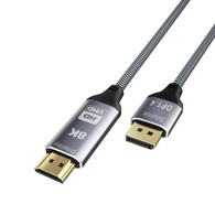 YIWENTEC DisplayPort 1.4 to HDMI 2.1 8K Cable Converter 8K@30Hz 4K@120Hz Directional Compatible with DisplayPort PC and HDMI Displays F0206 