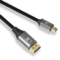 YIWENTEC  Mini DP to DisplayPort Cable 8K(7680X4320)@60Hz 4K@144Hz DisplayPort 1.4 Bi-Directional Transmission DisplayPort to Mini DisplayPort 8K Cable B03058K