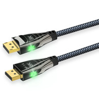 YIWENTEC DisplayPort Ultra HD 8K 4K Copper Cord DP 1.4 8K@60Hz 4K@144Hz High Speed 32.4Gbps 3D Slim and Flexible DP to DP Cable with LED Indication DP8K-A0301