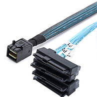 YIWENTEC SFF-8643 Internal Mini SAS HD to (4) 29pin SFF-8482 connectors 12GB/S Cable (H0204)