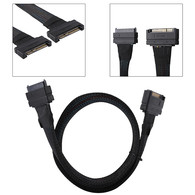 YIWENTEC SFF-8639 male to SFF8639 male to female extension cable 0.55m SAS data cable T0106