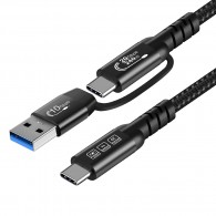 YIWENTEC USB C 240 W USBC 3.2 Gen2 Kabel 20 Gbps Data 4K @ 60 Hz Video Output, USB A/C auf USB-C Fast Charging  W0403