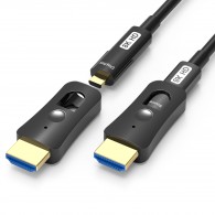 YIWENTEC HDMI Fibre Optic Cable HDMI 2.1 Cable 48 Gbps High-Speed of 8K @ 60Hz 4K @ 120Hz Support Dolby Dynamic HDR HDCP 2.3 Earc with Micro HDMI Pull Type  T0208-8K