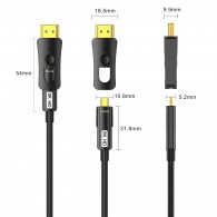 YIWENTEC HDMI Fibre Optic Cable HDMI 2.1 Cable 48 Gbps High-Speed of 8K @ 60Hz 4K @ 120Hz Support Dolby Dynamic HDR HDCP 2.3 Earc with Micro HDMI Pull Type  T0208-8K