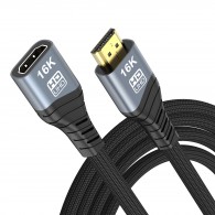 YIWENTEC 16K 10K 8K HDMI 2.2 Extension Cable, HDMI Male to Female Cable, 16K @ 60Hz 10K 120Hz 4K 240Hz, Ultra High Speed 96Gbps Compatible with TV Blu-Ray Laptop PS5 Xbox  F0207