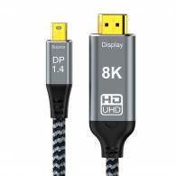 YIWENTEC 8K Mini DisplayPort to HDMI Cable Mini DP to HDMI 2.1 Supports 8K @ 60Hz 4K @ 120Hz HDR Aluminium Shell  B0308